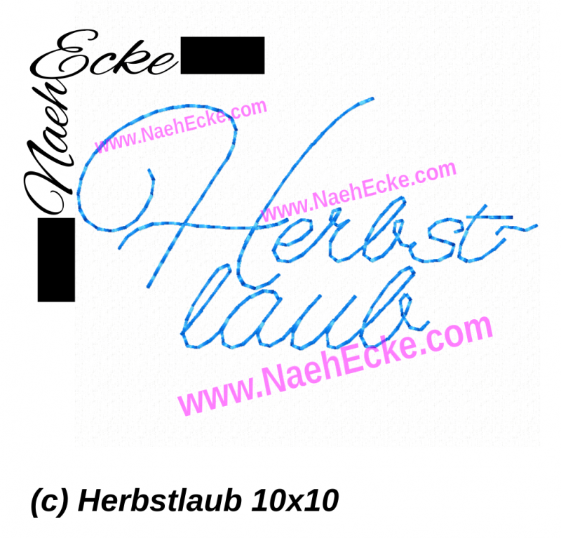 Stickdatei Herbstlaub 1 10x10