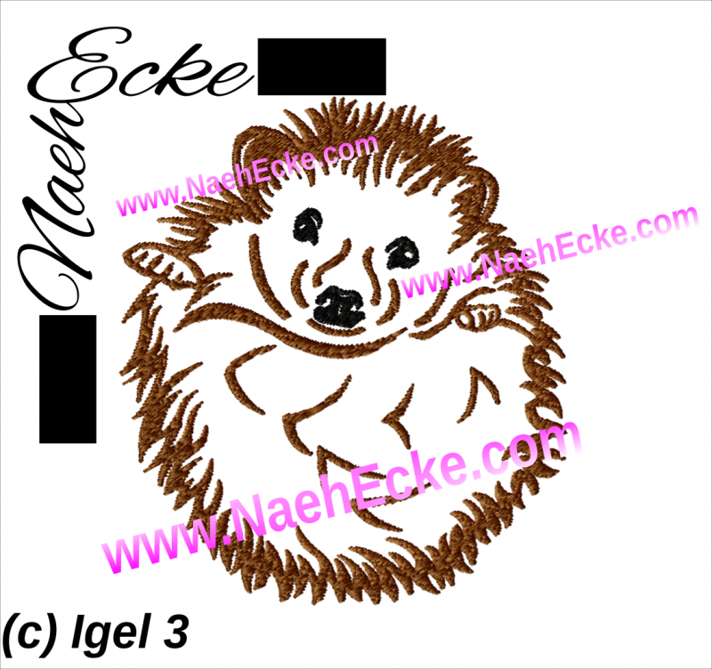 Embroidery Hedgehog 3 4x4
