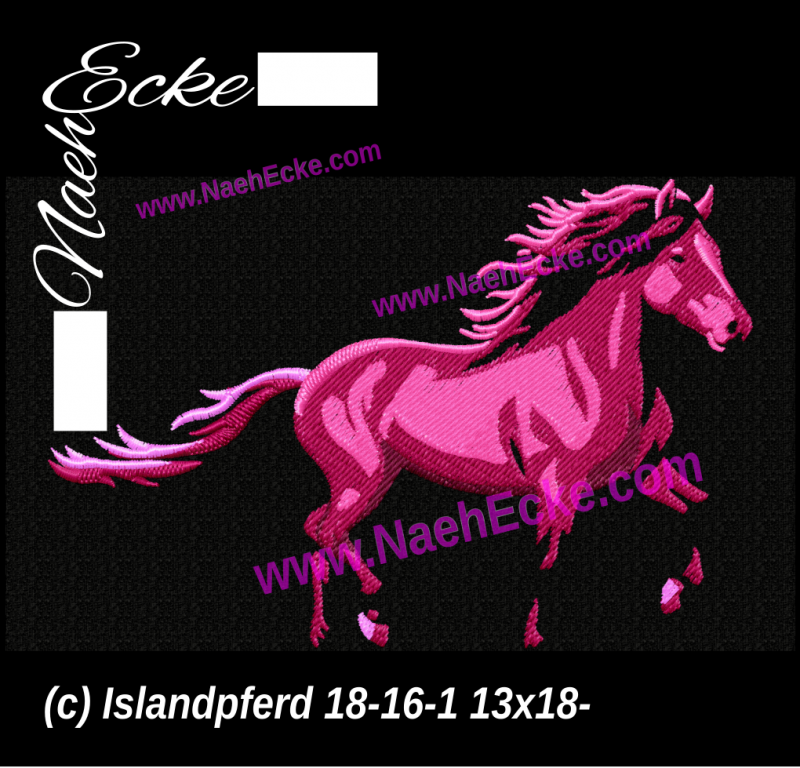 Stickdatei Islandpferd 18-16-1 13x18 / 14x20