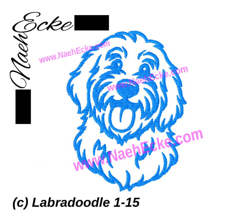Stickdatei Labradoodle 1-15 10x10