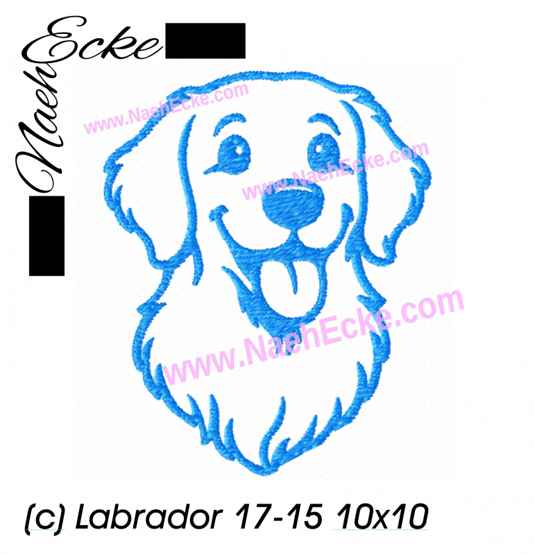Stickdatei Labrador 17-15 10x10