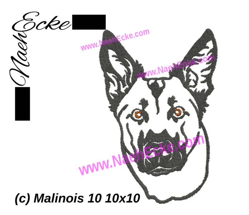 Stickdatei Malinois Nr. 10 10x10