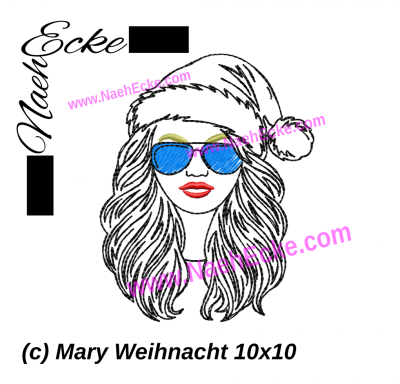 Stickdatei Mary Weihnacht 10x10