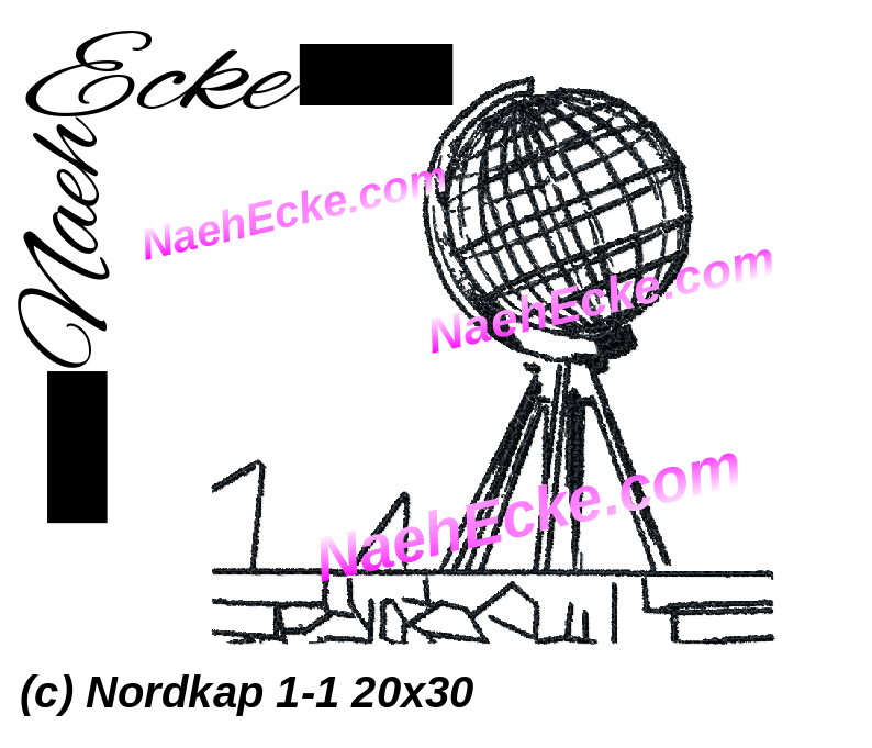 Stickdatei Nordkap 1-1 20x20 / 20x28 / 20x30