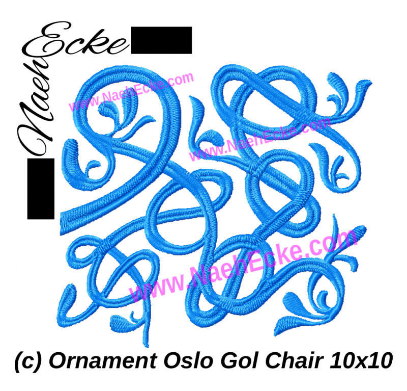 Embroidery Ornament Oslo Gol Chair 4x4