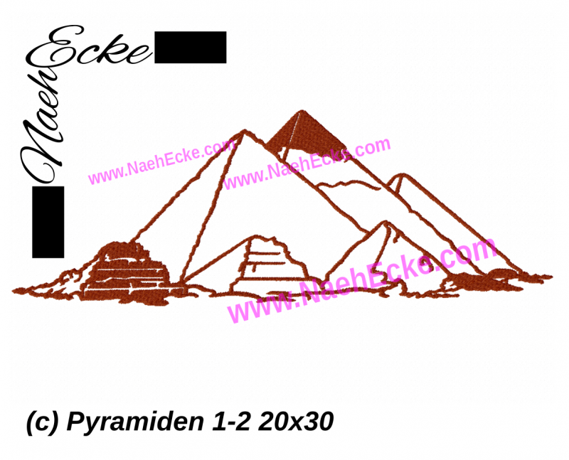 Embroidery Pyramids of Giza 1-2 11.81 x 7.87