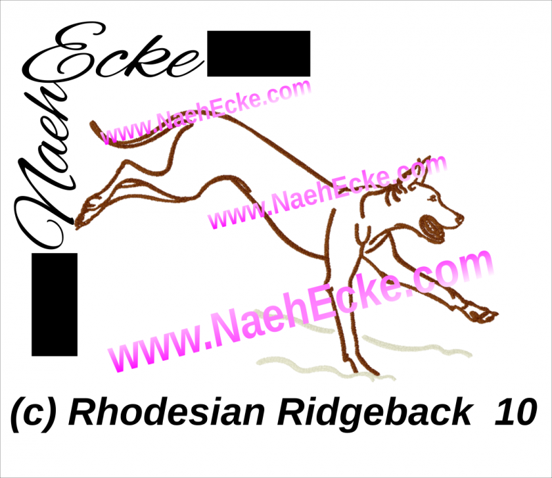 Stickdatei Rhodesian Ridgeback Nr. 10 20x28