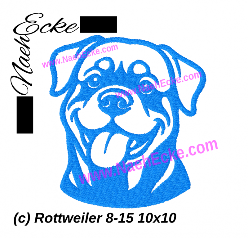 Stickdatei Rottweiler 8-15 10x10