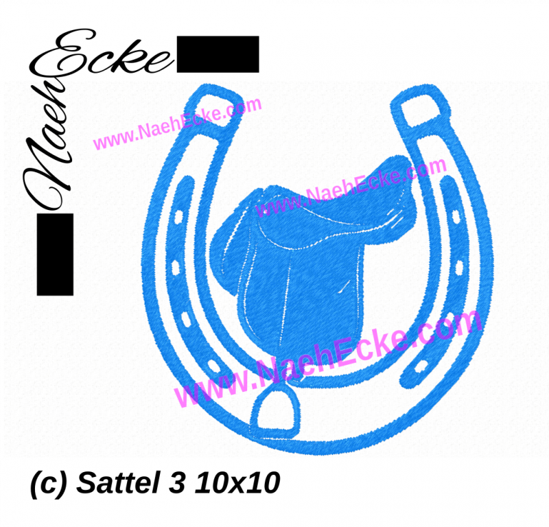 Stickdatei Sattel 3 10x10