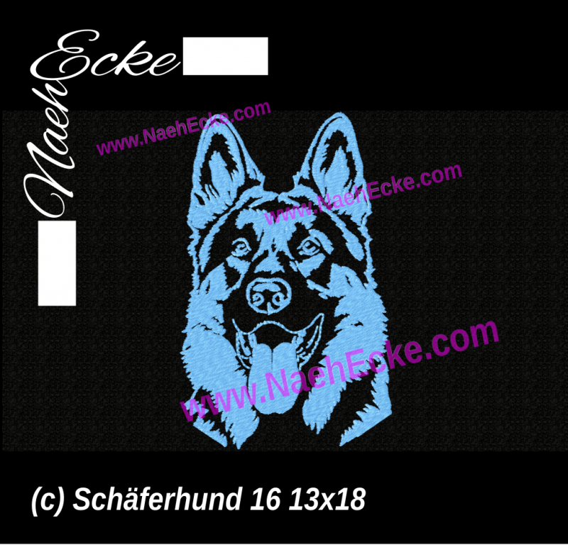 Stickdatei Schäferhund 16 13x18 / 14x20