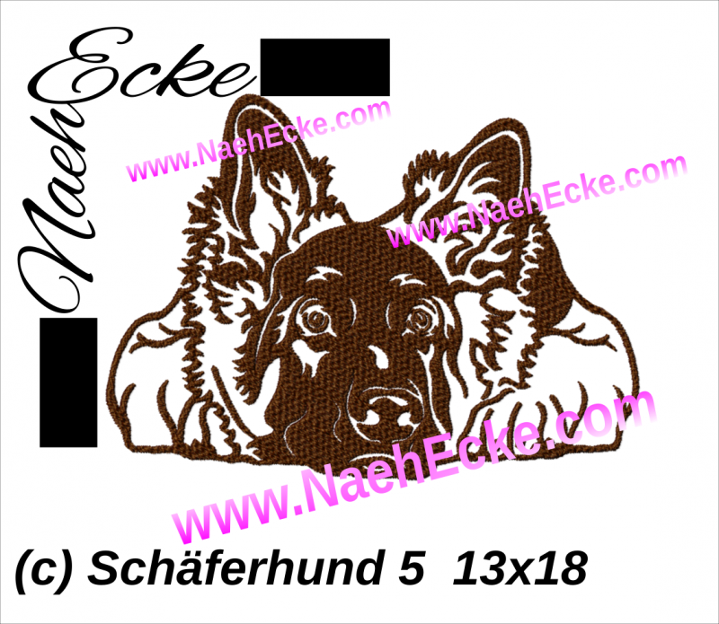 Stickdatei Schäferhund Nr. 5 13x18 / 14x20