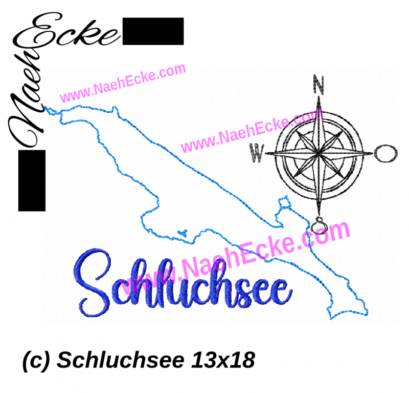 Stickdatei Schluchsee 13x18 / 14x20