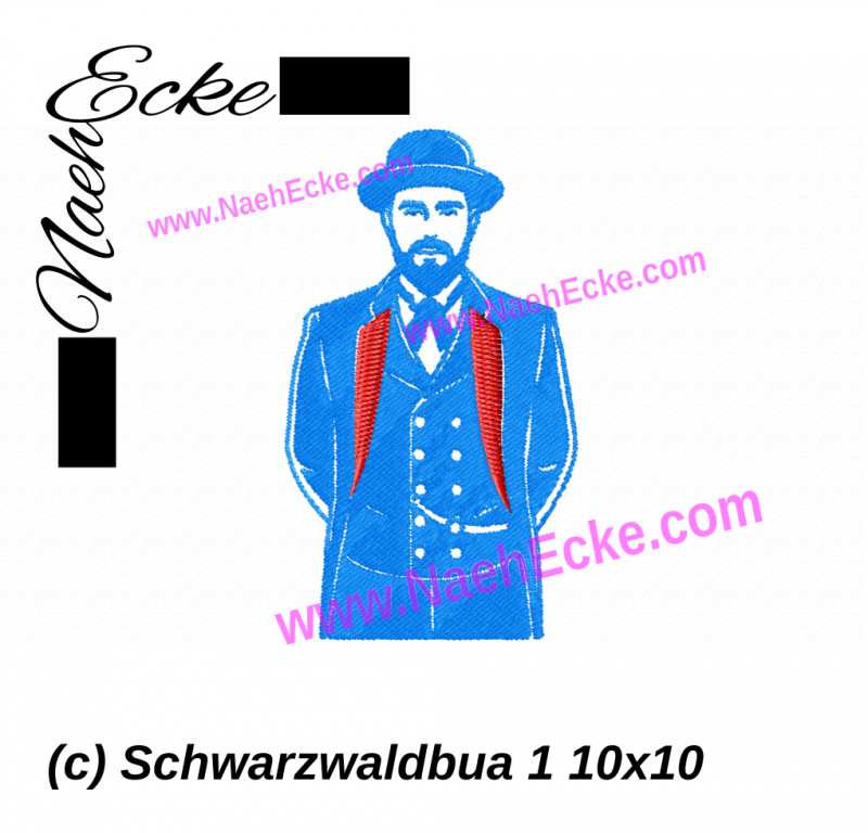 Stickdatei Schwarzwaldbua 1 10x10