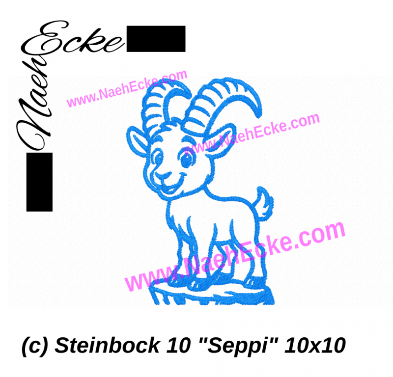 Stickdatei Steinbock 11 Seppi 10x10