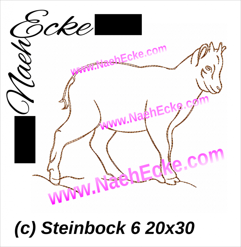 Stickdatei Steinbock Nr. 6 20x30