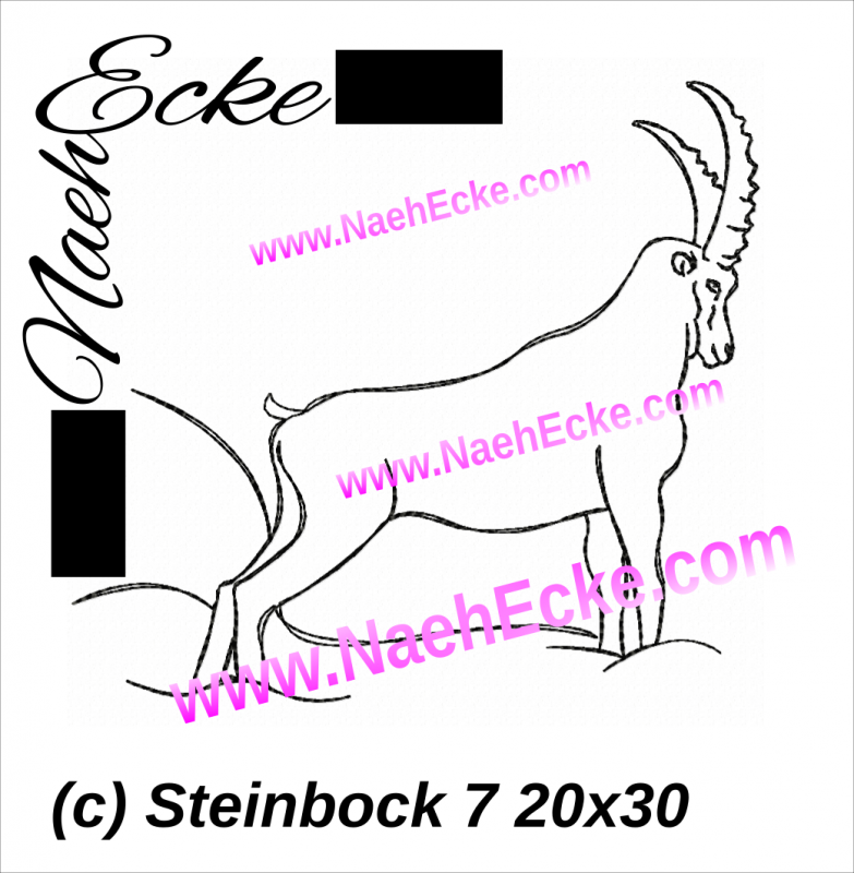 Stickdatei Steinbock Nr. 7 20x30