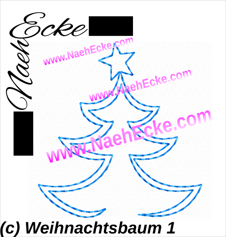 Stickdatei Weihnachtsbaum 10x10