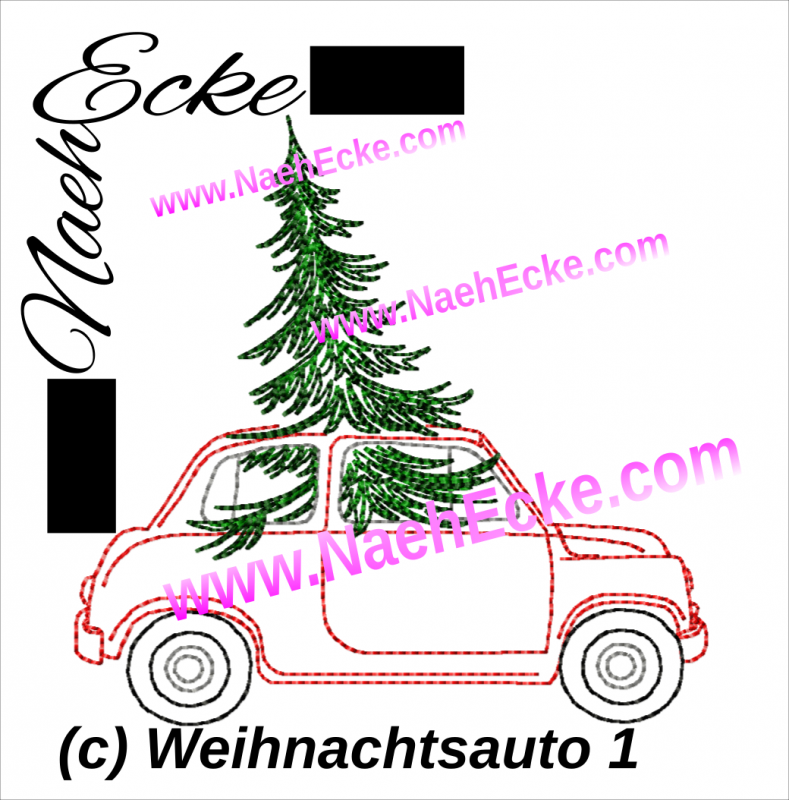 Embroidery Christmas car 1-6 4x4