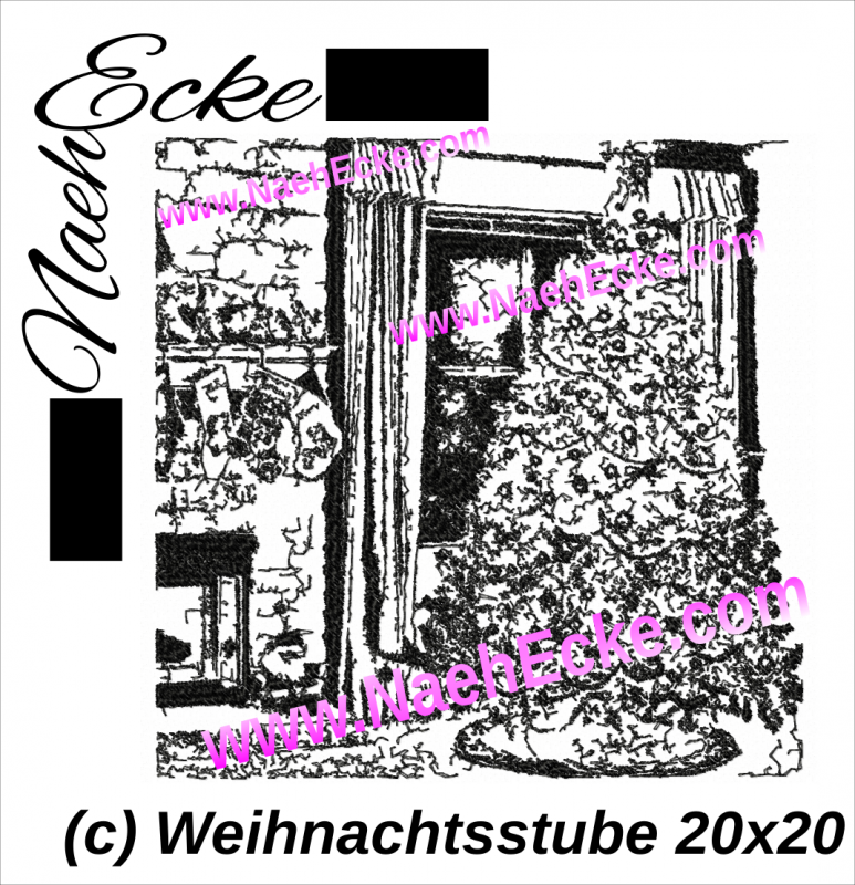 Stickdatei Weihnachtsstube 20x20 / 20x28 / 20x30 Scrib-Art