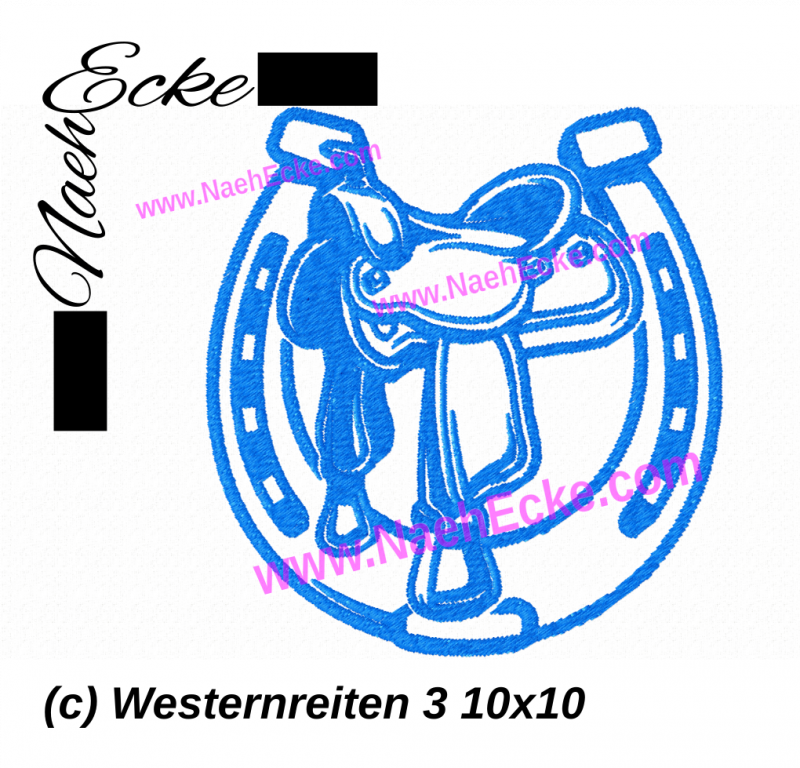 Stickdatei Westernreiten 3 10x10