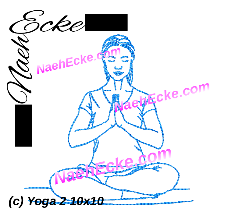 Stickdatei Yoga 2 Lotus Pose 10x10