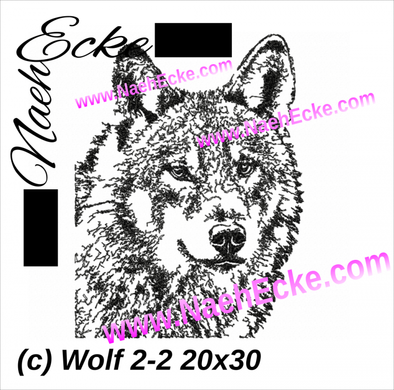 Stickdatei Wolf Nr. 2-2 20x30