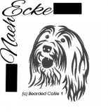 Stickdatei Bearded Collie 1 10x10