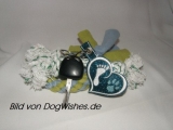 Embroidery Heart with Foot and Paw 1 Keychain ITH Keychain 10x10 