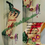 Embroidery fringed Flowers 1 4x4