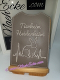 Stickdatei Hase Nr. 02 mit Herzschlag 13x18 / 14x20