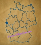 Stickdatei Landkarte Deutschland Doodle 20x30 / 20x20 / 20x28
