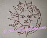 Stickdatei Sonne und Mond 1 13x18 / 14x20