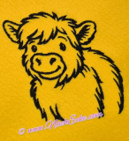 Stickdatei Kuh 23-15 Highland Cattle 10x10