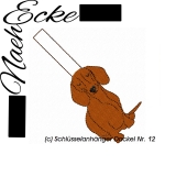 Stickdatei Dackel Nr. 12 Schlüsselanhänger 