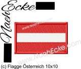 Embroidery Flag Austria 9x6 cm 