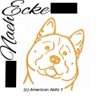 Stickdatei American Akita Nr. 1 10x10