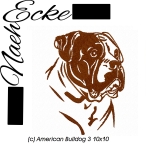 Stickdatei American Bulldog Nr. 3 10x10