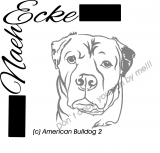 Stickdatei American Bulldog Nr. 2 10x10