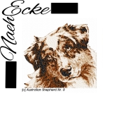 Stickdatei Australian Shepherd Nr. 8 13x18 PHOTOstitch