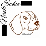embroidery Beagle 2 10x10 