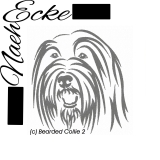 embroidery Bearded Collie 2 10x10 