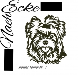Embroidery Biewer Terrier Nr. 1 13x18 