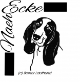 Embroidery Bernese Runing Dog 10x10 