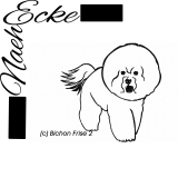 Embroidery Bichon Frise Nr. 2 13x18 