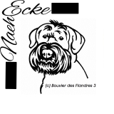 Embroidery Bouvier des Flandres Nr. 3 13x18 