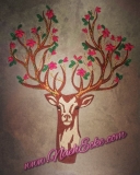 Embroidery Deer 6 13x18 