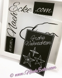 Stickdatei Text Redwork: Frohe Weihnachten 10x10