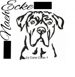 Embroidery Cane Corso 1 5x7" 