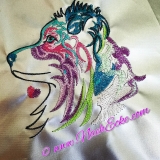 Stickdatei Australian Shepherd 14 Watercolortattoo 13x18