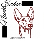 Embroidery Cirneco dell’Etna 10x10